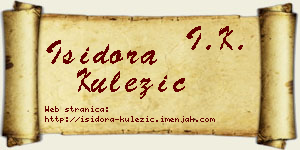 Isidora Kulezić vizit kartica